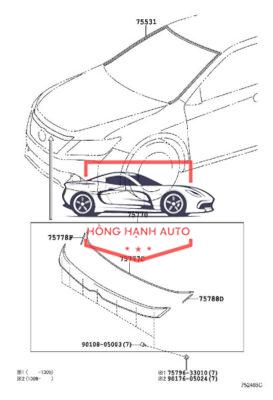 nẹp mạ capo. nẹp mạ nắp capo, nẹp nóc capo