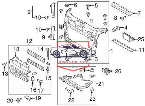KHUNG XƯƠNG KÉT NƯỚC HYUNDAI ELANTRA 2020 | 64101F2500 - Ảnh 4