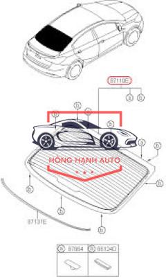 KÍNH CHẮN GIÓ SAU TOYOTA CAMRY 2011 | 6480106902 - Ảnh 3