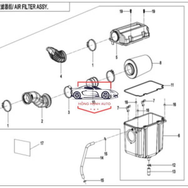 BẦU LỌC GIÓ XE KIA MORNING 2012 | 2811007600 - Ảnh 4
