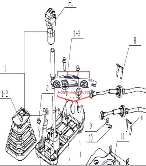 CỤM CẦN ĐI SỐ HYUNDAI PORTER 2 2013 | 437004F020 - Ảnh 4