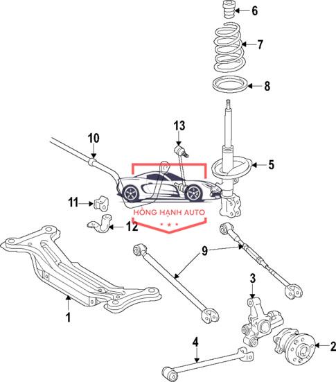 Thanh giằng ngang xe SSANGYONG KYRON 2006-2013 | 4560109503 - Ảnh 5
