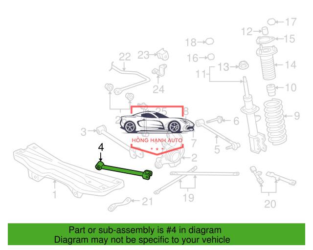 Thanh giằng ngang xe SSANGYONG KYRON 2006-2013 | 4560109503 - Ảnh 4