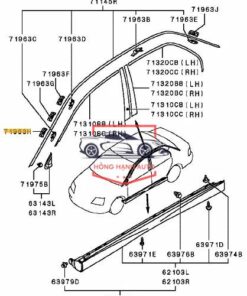 ỐP TRỤ CÁNH CỬA SAU PHỤ TOYOTA VIOS 2020 l 757560D040 - Ảnh 3