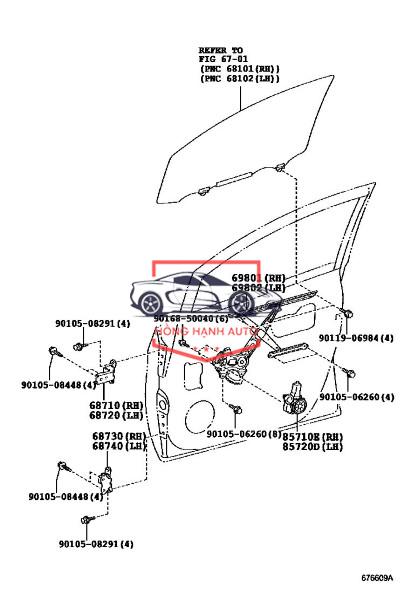 BẢN LỀ CÁNH CỬA DƯỚI TOYOTA VIOS 2013 l 6874002061 - Ảnh 2
