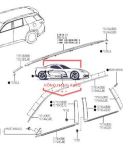 GIOĂNG NẸP NÓC TOYOTA VIOS 2014 l 755510D161 - Ảnh 3
