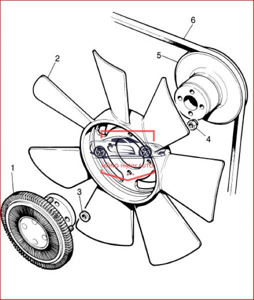 LY TÂM QUẠT KÉT NƯỚC TOYOTA 4RUNNER 2011-2018 | 1621030031 - Ảnh 4