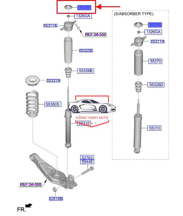 CAO SU ĐỆM GIẢM XÓC HYUNDAI STARGAZER 2023 | 546271J500 - Ảnh 5
