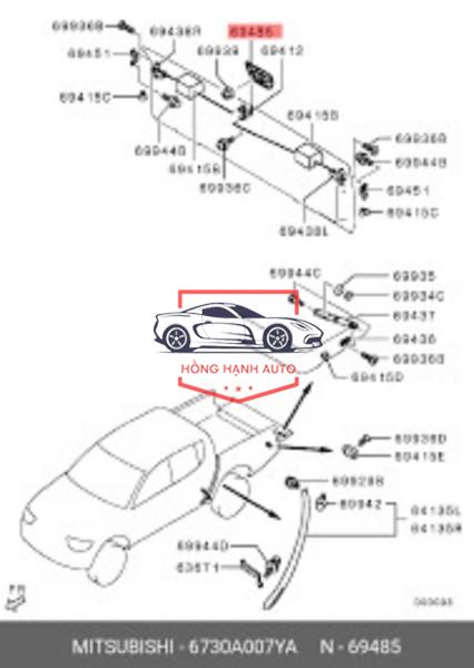 TAY MỞ THÙNG SAU MITSUBISHI TRITON 2016 | 5746A153 - Ảnh 4