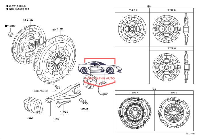 BÀN ÉP XE NISSAN NAVARA 2.5 NP300 | 302104KV0A - Ảnh 5