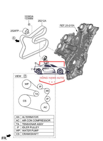 DÂY CUROA TỔNG TOYOTA VIOS 4PK1220 | 90916T2028 - Ảnh 5