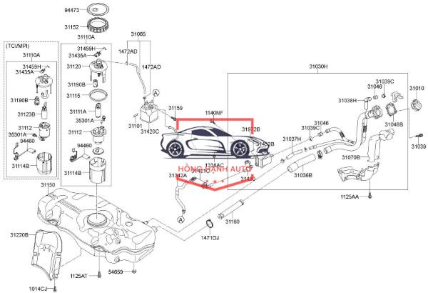 BƠM XĂNG HYUNDAI AVANTE 2011 | 311102V000 - Ảnh 3