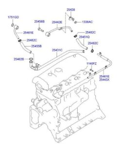 ỐNG NƯỚC TURBO KIA K2700 2 2.5 2006 | 2544242610 - Ảnh 4