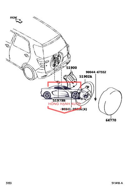 CHỤP BÁNH DỰ PHÒNG FORD EVEREST 255/60 R18 | UF0L517W0C - Ảnh 4